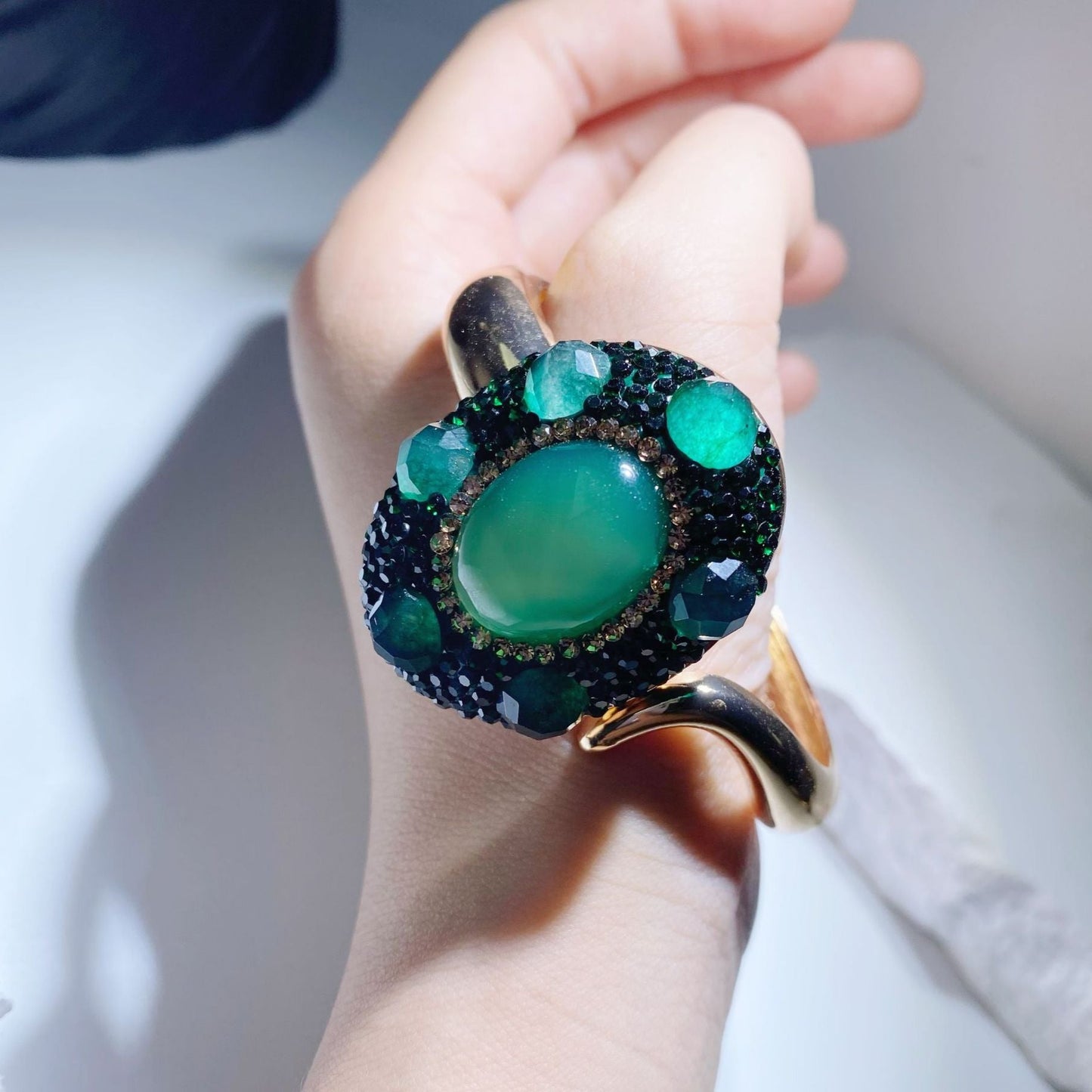Malay jade atmospheric bracelet