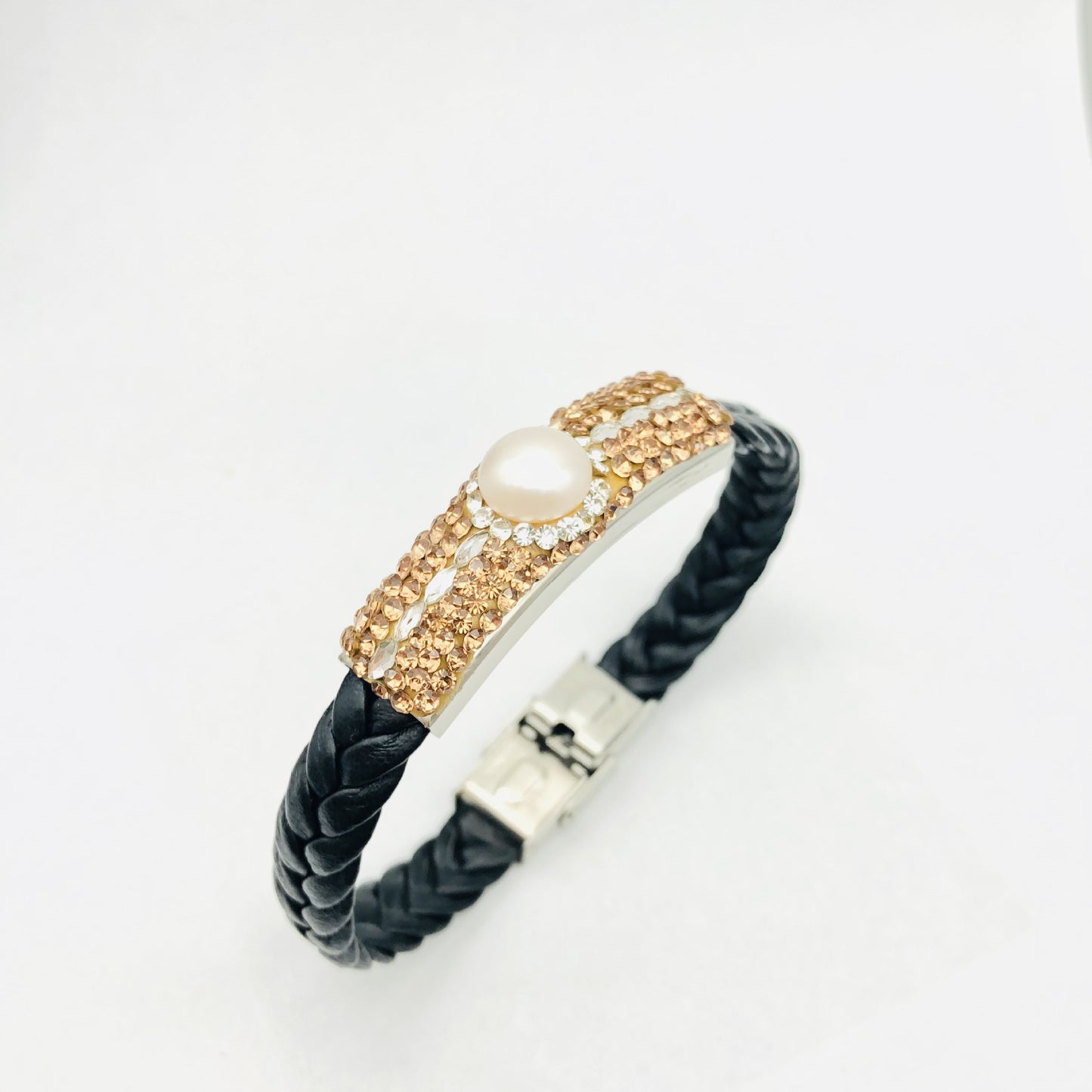 Braided leather rope bracelet