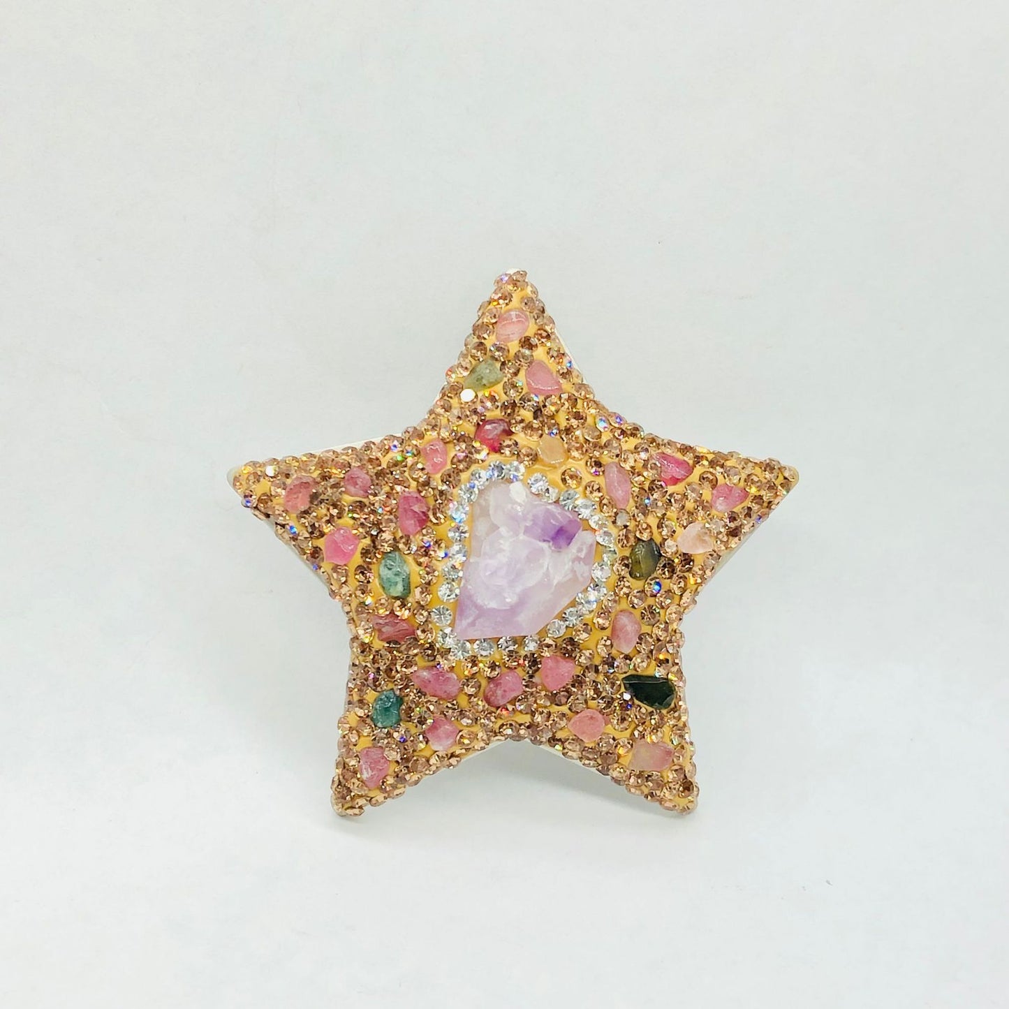 Amethyst colorful jasper hair-clip