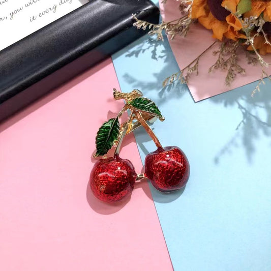 Cherry brooch