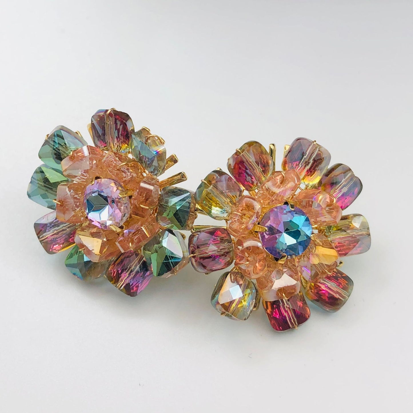 Colorful crystal stud earrings