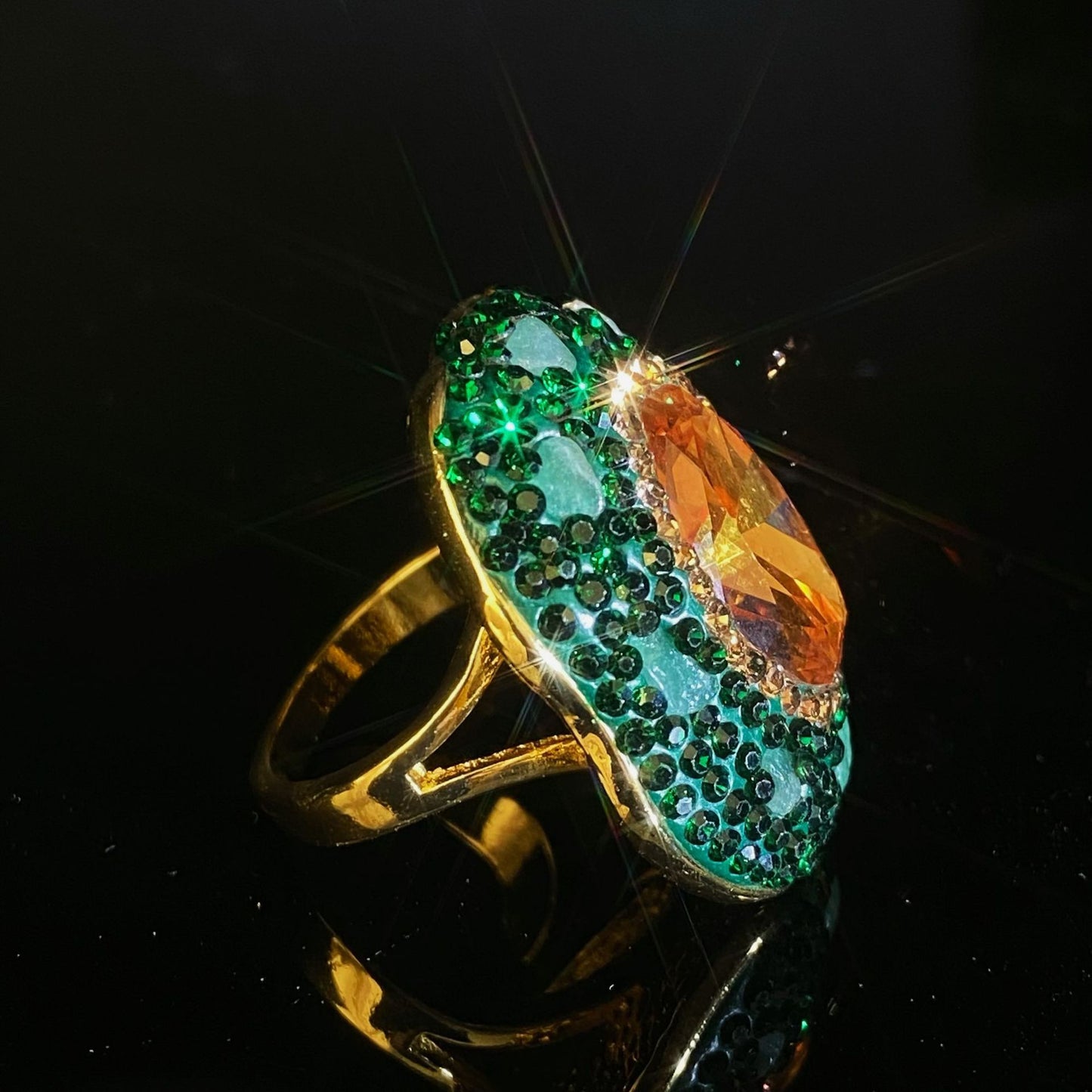 Sudan stone alloy ring