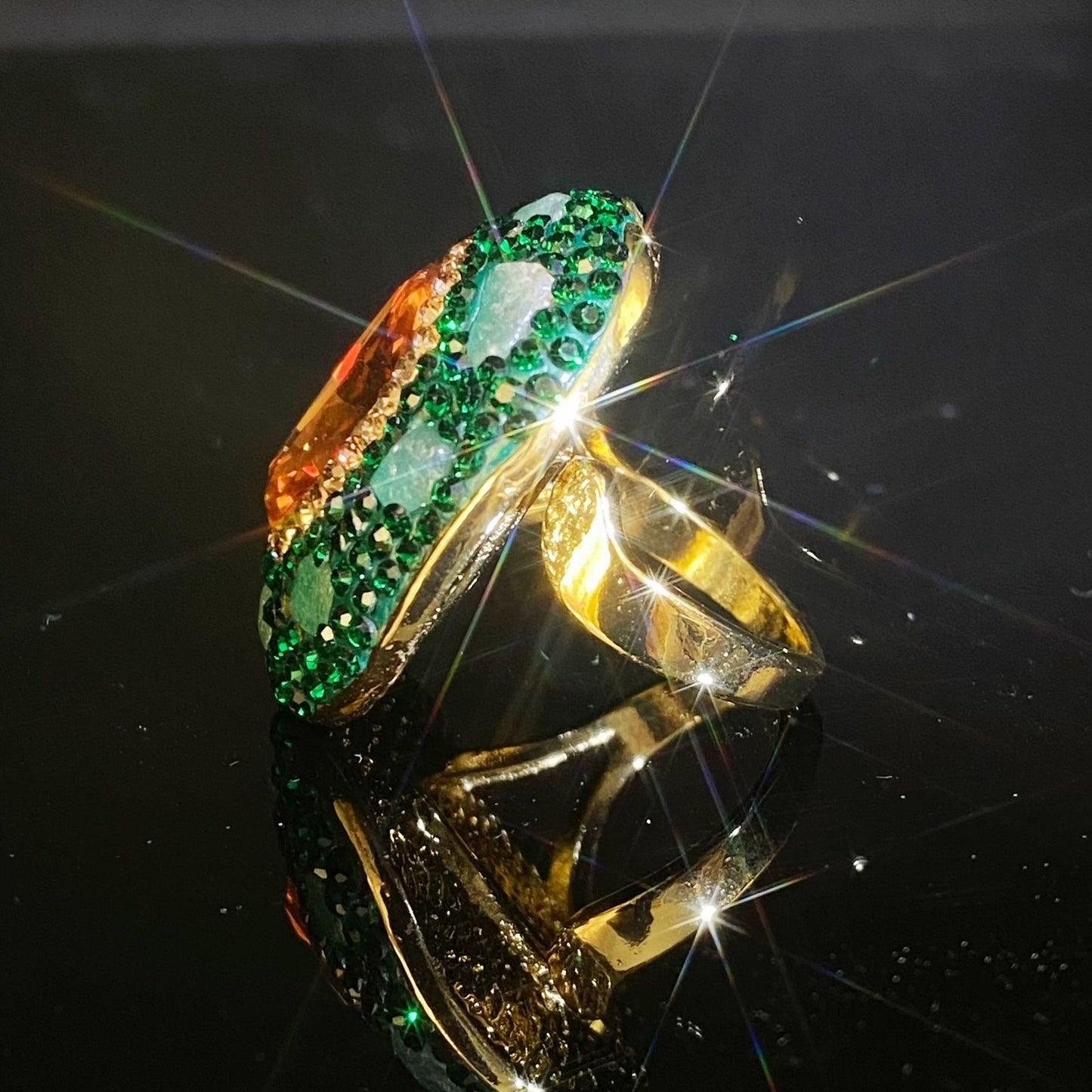 Sudan stone alloy ring