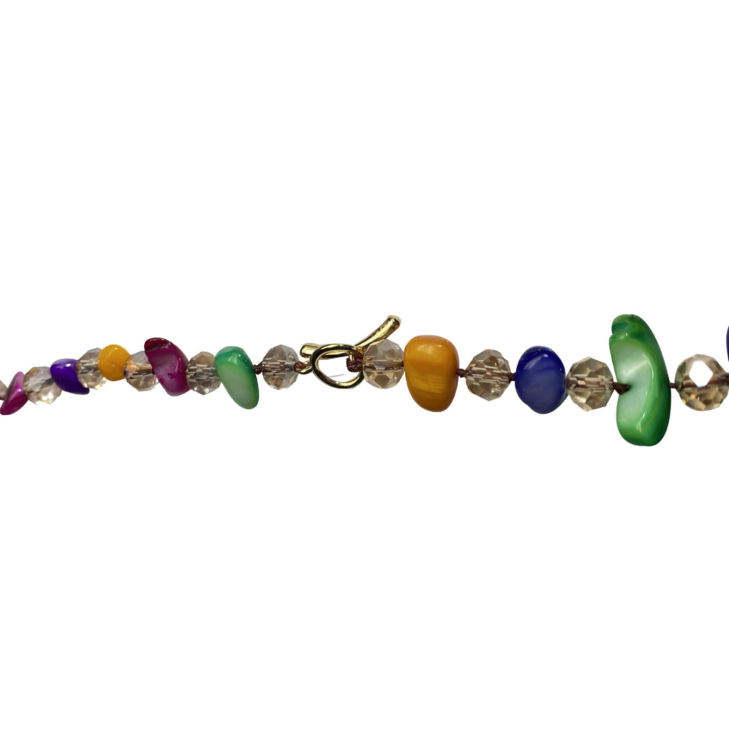 Rainbow crystal stone necklace