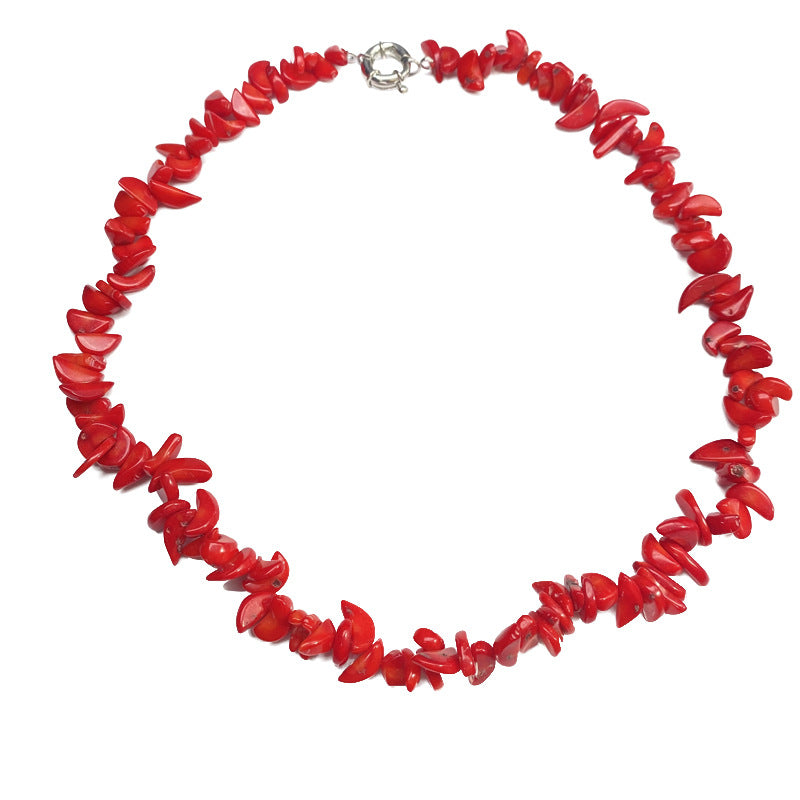Red coral necklace