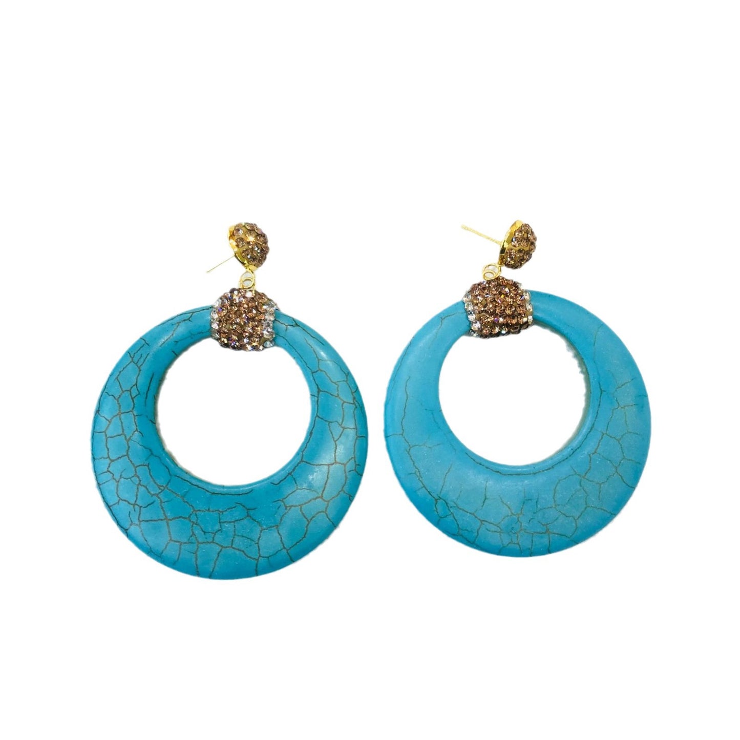 Turquoise large earrings