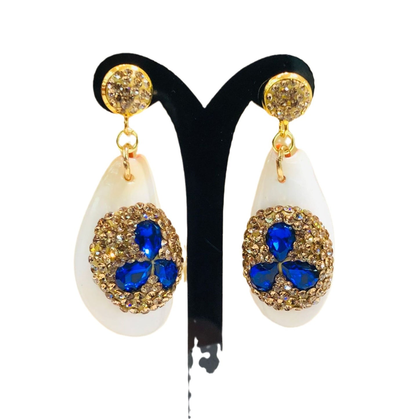 Natural conch shell earrings