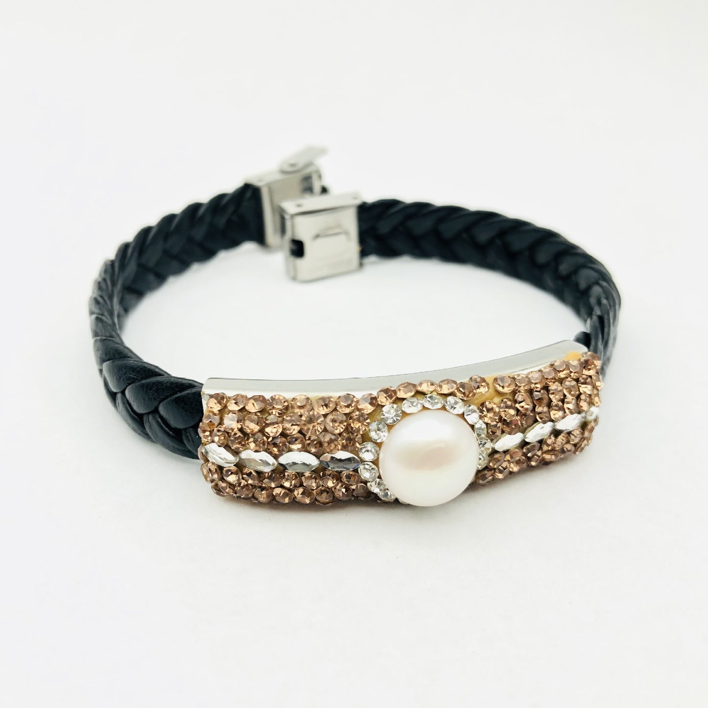 Braided leather rope bracelet