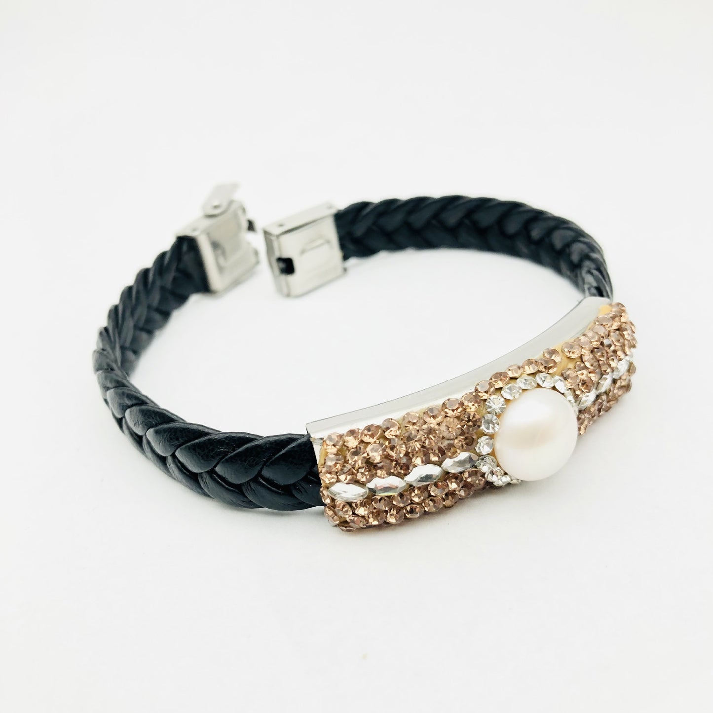Braided leather rope bracelet