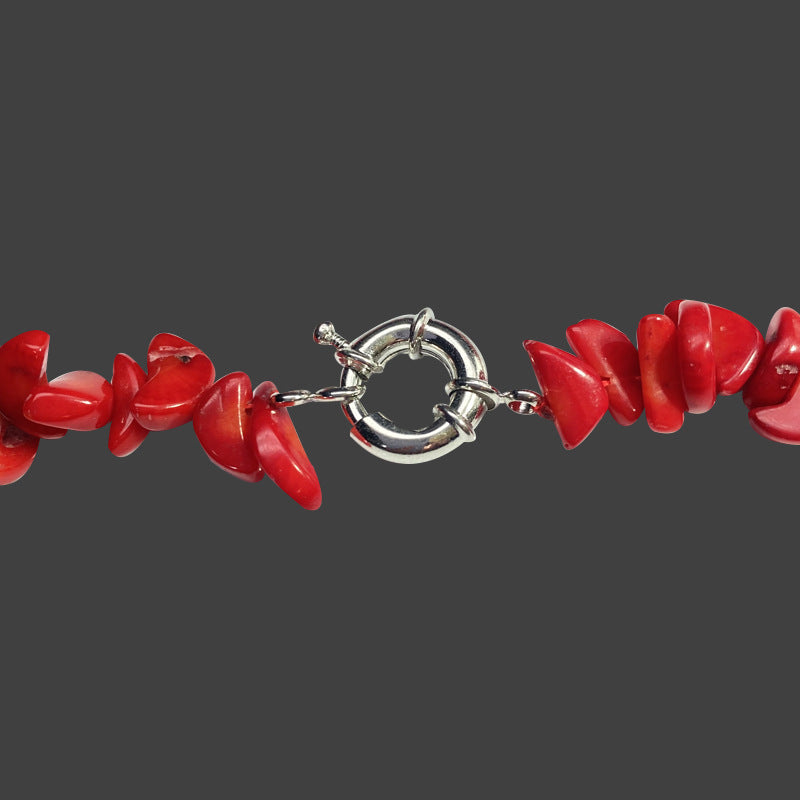Red coral necklace