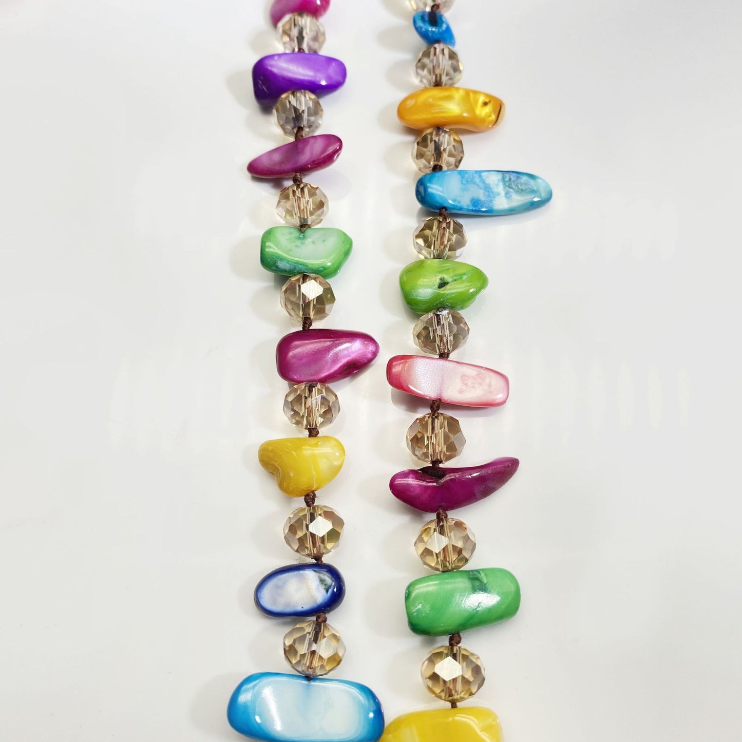 Rainbow crystal stone necklace
