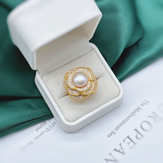 three-layer petals ring