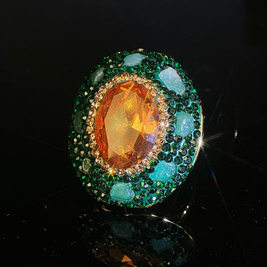 Sudan stone alloy ring