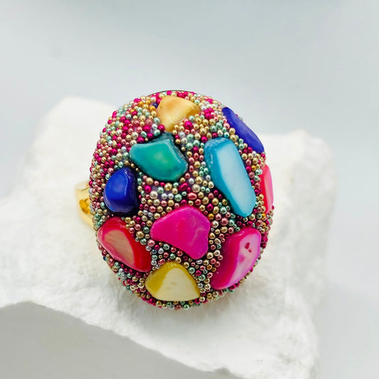 Colorful shell ring