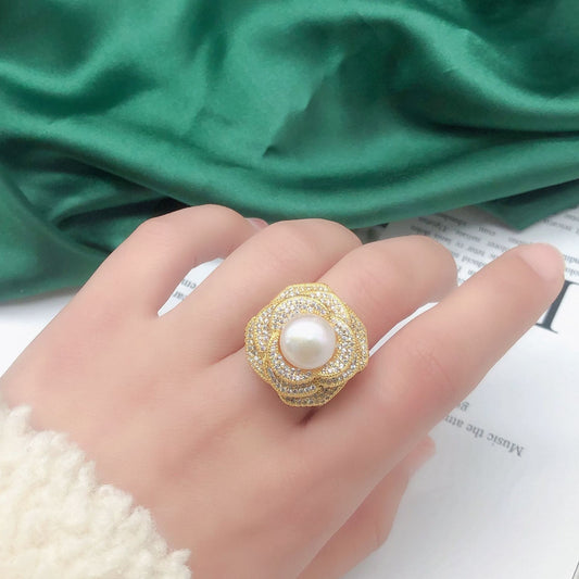 three-layer petals ring