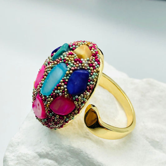 Colorful shell ring