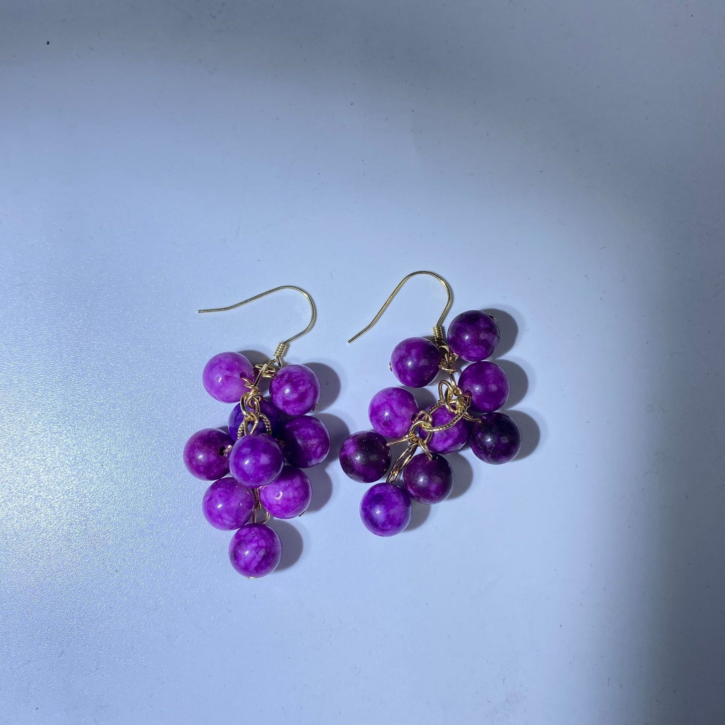 Grape raisin earrings