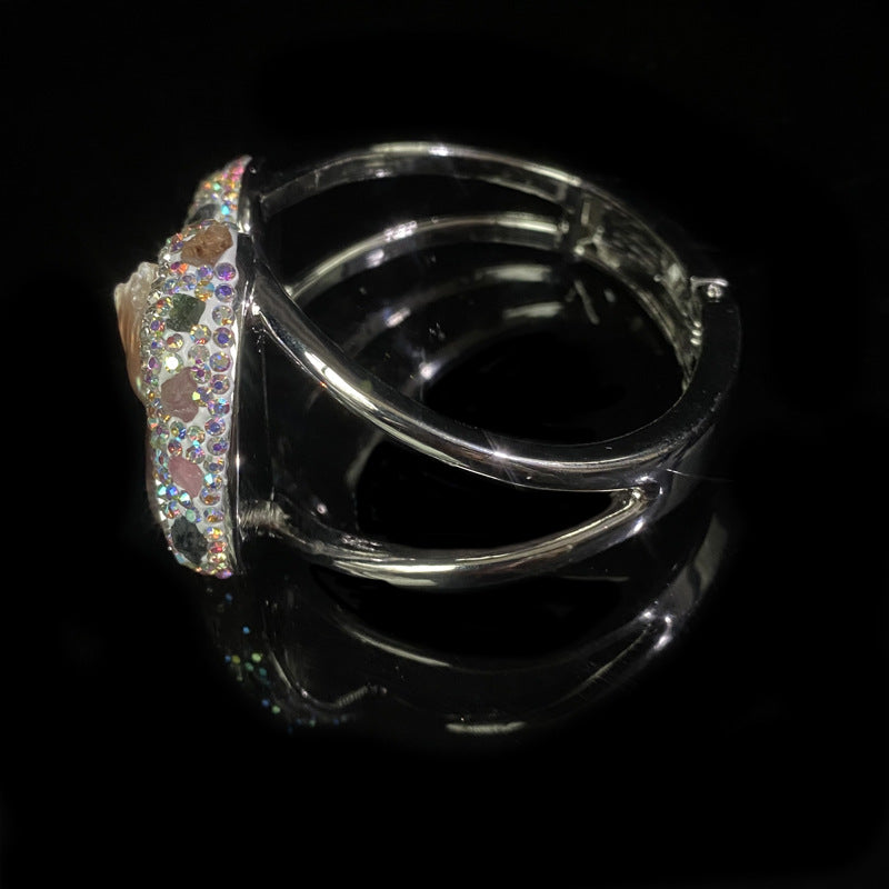 Natural Baroque pearl japer alloy bracelet